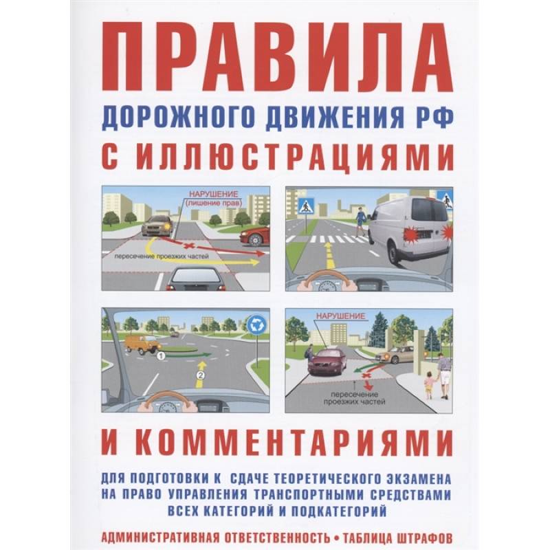 Правила дорожного движения с иллюстрациями и комментариями. Ответственность водителей (таблица штрафов и наказаний)
