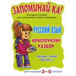 Русский язык. Морфологический разбор. Для 3-5 классов. Плакат