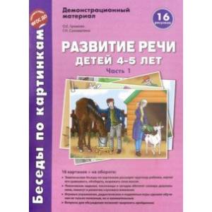 Беседы по картинкам. Развитие речи детей 4-5 лет. Часть 1. 16 рисунков формата А4 с текстом Беседы по картинкам. Развитие речи детей 4-5 лет. Часть 1. 16 рисунков формата А4 с текстом