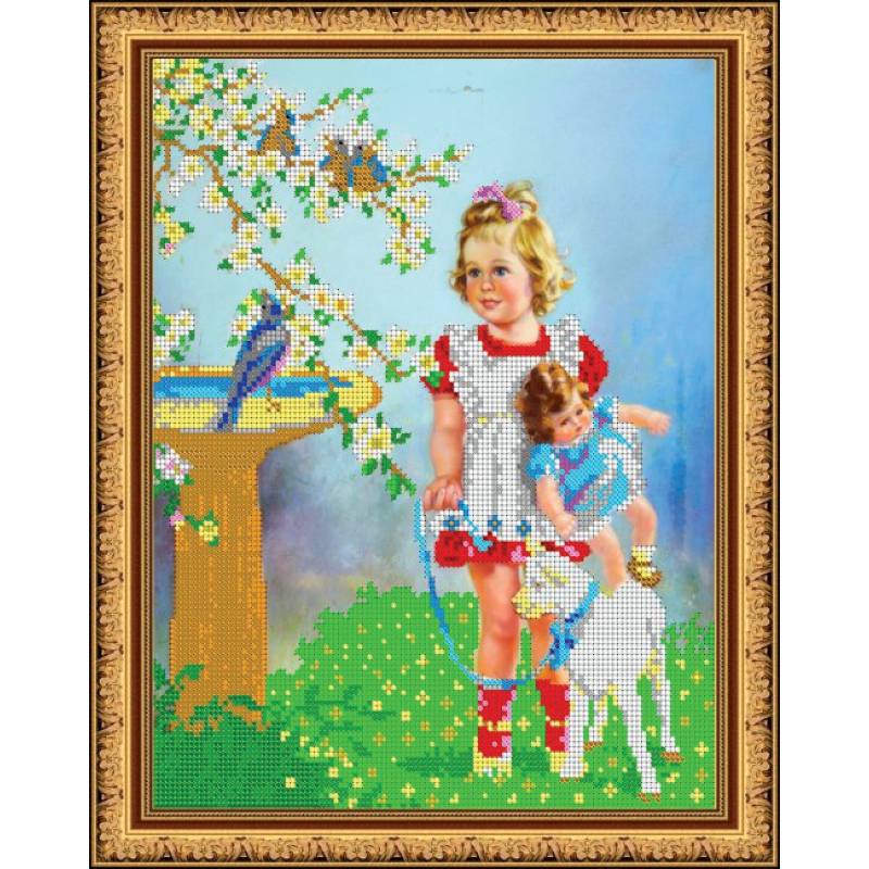 «Светлица» набор для вышивания бисером №411 «Весенний день» бисер Чехия 24x30см