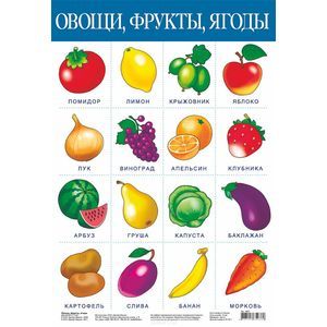 Дрофа-Медиа Обучающий плакат Овощи фрукты