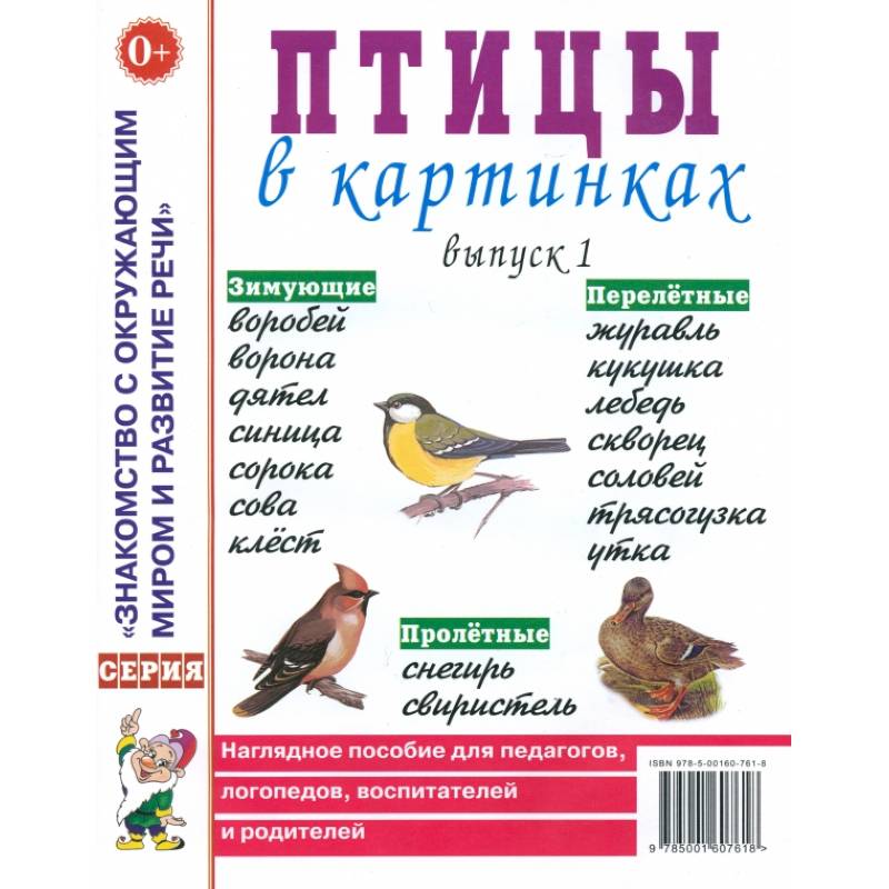Птицы в картинках. Выпуск 1. Наглядное пособие для педагогов, логопедов, воспитателей и родителей