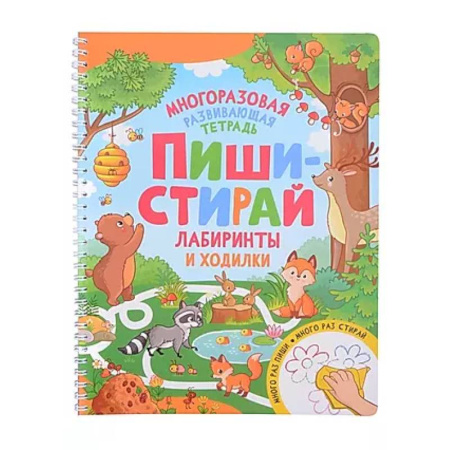 Развитие общих способностей, книга Пиши-стирай. Лабиринты и ходилки. Многоразовая развивающая тетрадь купить по скидке
