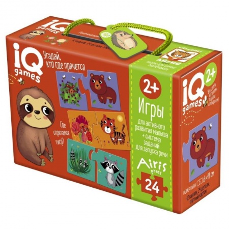 Книги, книга IQ игры для запуска речи. Парочки. Угадай, кто где прячется 2+. купить по скидке