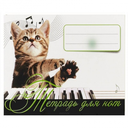 Книги для дошкольников (4-6 лет), книга Тетрадь для нот. Котенок - музыкант купить по скидке