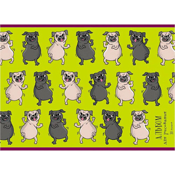 Альбом для рисования 30 листов 'Веселые мопсы'