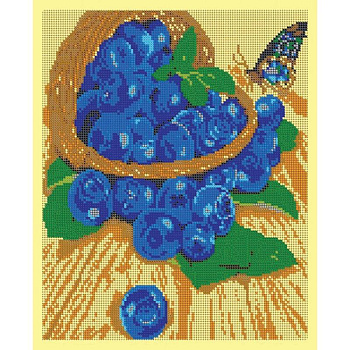 'Голубика' 24x30см набор для вышивания чешским бисером 'Вышивочка' ВЛ-119П