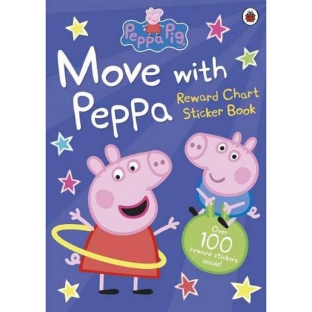 Чтение на английском языке, книга Peppa Pig: Move with Peppa! (sticker book купить по скидке