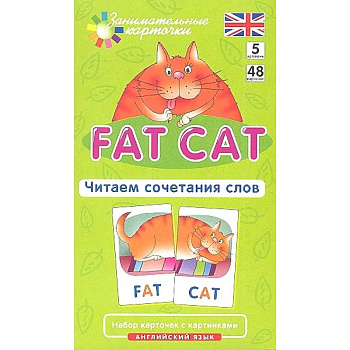 Игровой развивающий набор: Толстый кот. Fat Cat. Читаем сочетания слов. Английский язык. Игровой развивающий набор: Толстый кот. Fat Cat. Читаем сочетания слов. Английский язык.