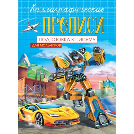 Письмо, мелкая моторика, книга Каллиграфические прописи для мальчиков А5. Подготовка к письму купить по скидке
