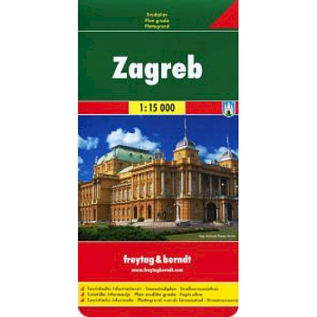 Загреб. Карта. Zagreb 1:15 000