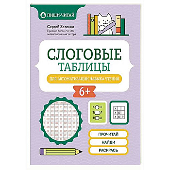 Слоговые таблицы для автоматизации навыка чтения