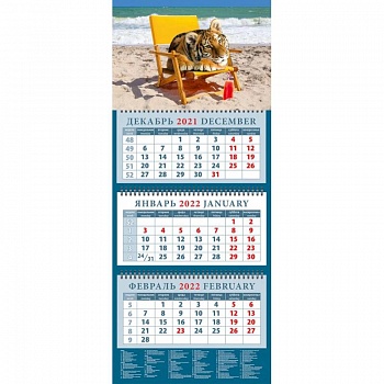 14223 2022 Календарь Год тигра. Слушая шелест приб