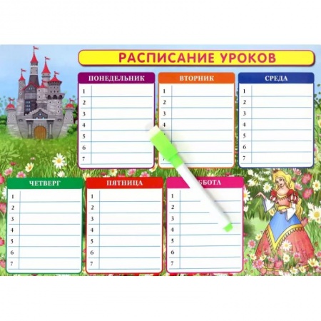 Книги, книга Расписание уроков + дополнительные занятия Принцесса купить по скидке